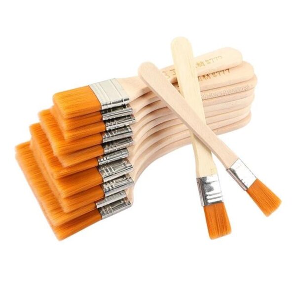 12pcs set Memory Nylon Paint Brushes Set for Acrylic Oil Drawing Watercolor Wooden Painting Brush Tools