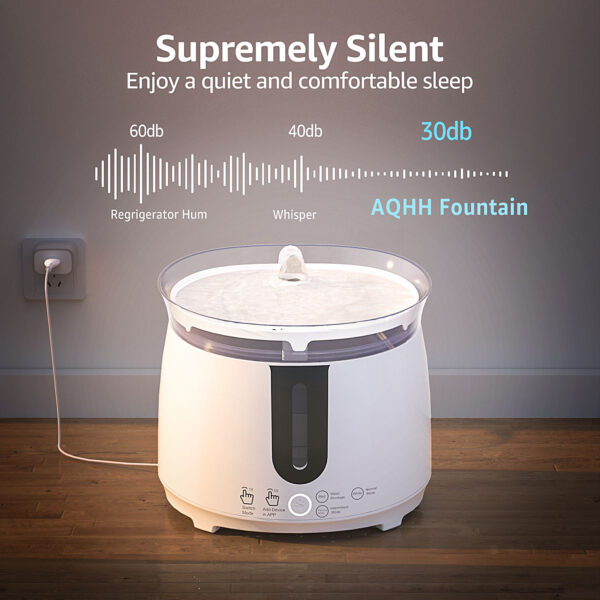 Cat Water Fountain Auto Filter Wireless Smart Pet Cat Drinker Bowl 2L Recirculate Filtring Drinker for 5