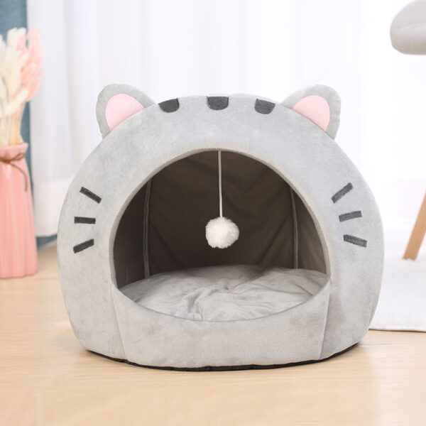 Super Cat Bed Warm Pet House Kitten Cave Cushion Cat House Warm Sleeping Dog Basket Tent 1