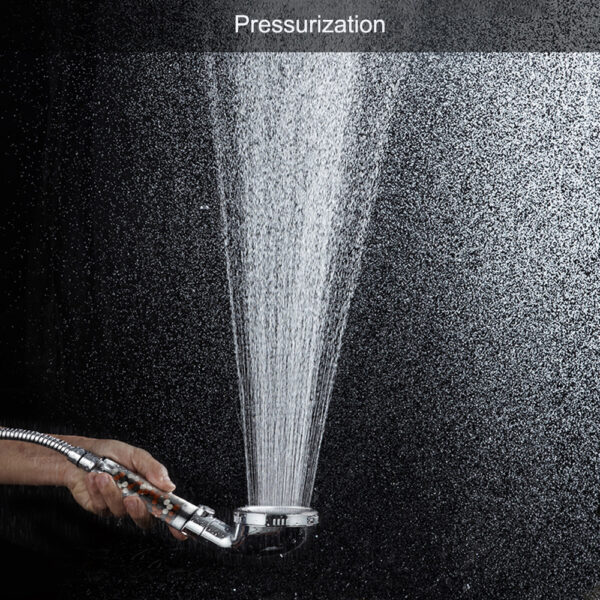 Bathroom 3 Modes High Pressure Shower Head with On Off Switch Stop Button Water Saving Ionic 1