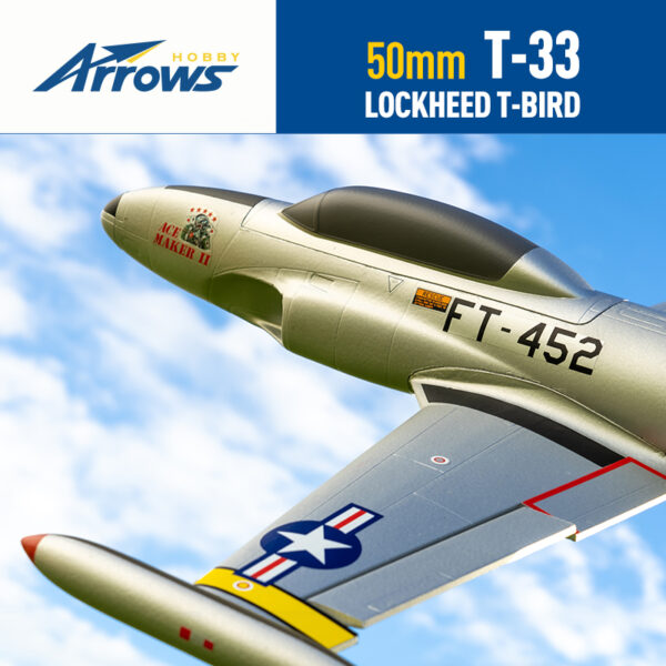 Blue Arrows Hobby 64mm Ducted Fan EDF Jet F86 PNP T 33 Model Fixed wing Remote 3