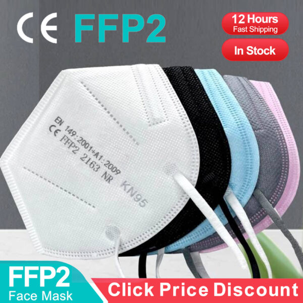 FFP2 Masks KN95 Mascarillas 5 Layers Filter Homologada Face Masks Protective Mouth Mask CE FFP2MASK Respirator