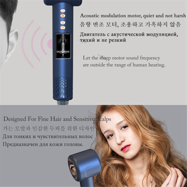 Leafless Hair Dryer Negative Ion hair care Professinal Quick Dry 220V Home Powerful Hairdryer Constant Anion 5