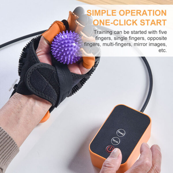 Protable Rehabilitation Robot Gloves Stroke Hemiplegia Cerebral Infarction Training Device Finger Exerciser Hand Function Recove 4