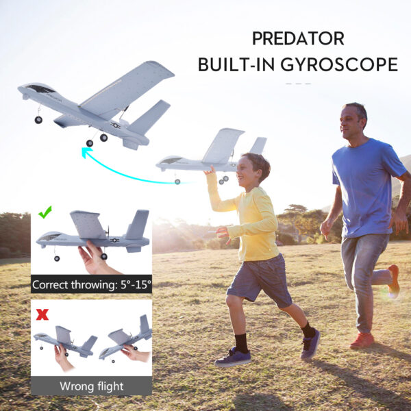 RC Airplane 2 4G 3CH Built in Gyroscope Remote Control Plane 660mm Fixed Wing Aircraft Outdoor 3