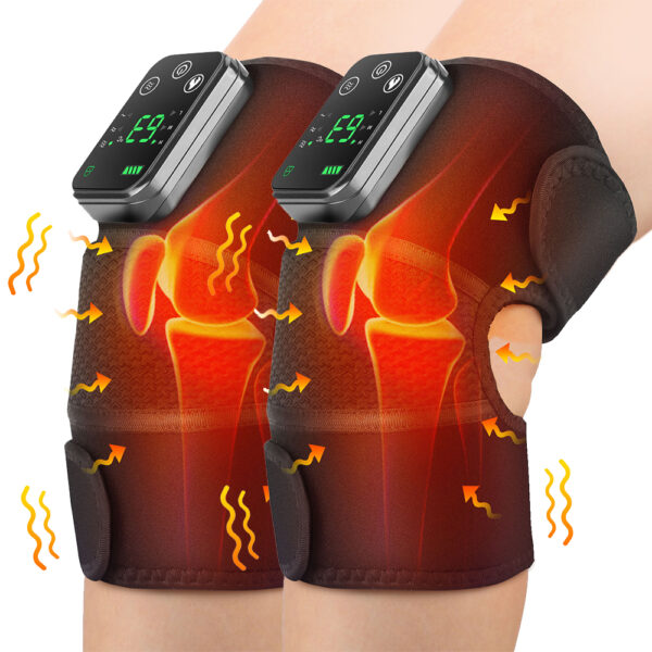 Rechargeable Knee Massager 3 Gear Vibration Massage Shoulder Brace Electric Heating Pads for Arthritis Knee Warmer