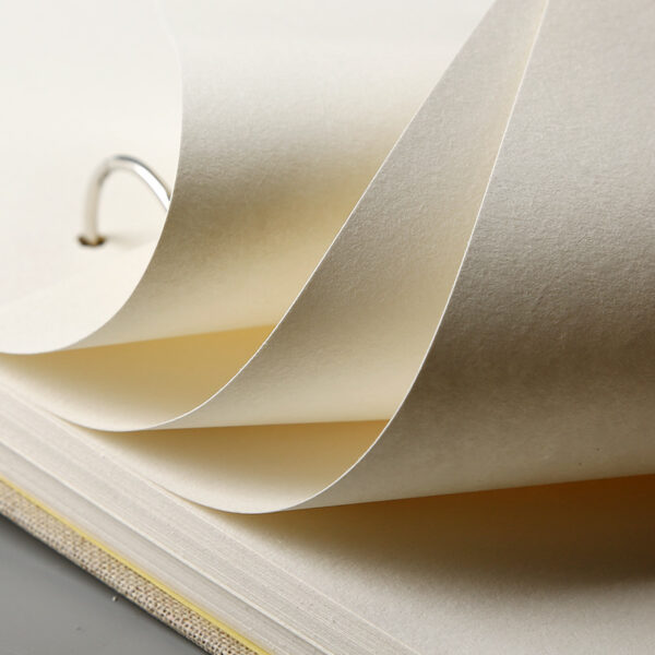 Retro Spiral Sketchbook Linen Hardcover 120 Pages 160GSM Refillable Notebook for Art Drwaing Stationery School Supplies 2