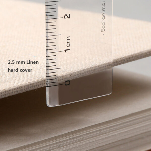 Retro Spiral Sketchbook Linen Hardcover 120 Pages 160GSM Refillable Notebook for Art Drwaing Stationery School Supplies 3